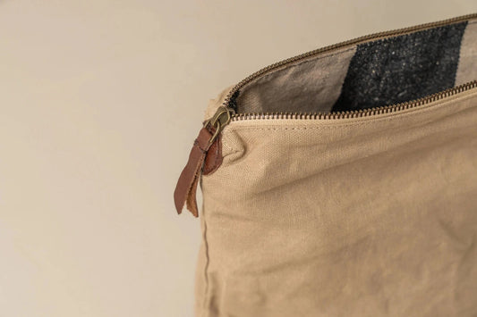 Journey Canvas Makeup Bag (Clay)