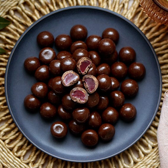 Dark Chocolate Raspberries 150g