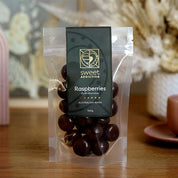 dark chocolate raspberries