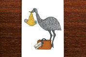 Emu with a Baby