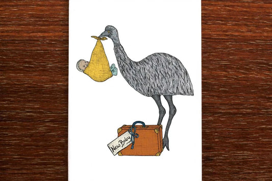 Emu with a Baby