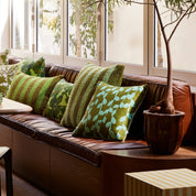 Boucle Stripe Olive Cushion