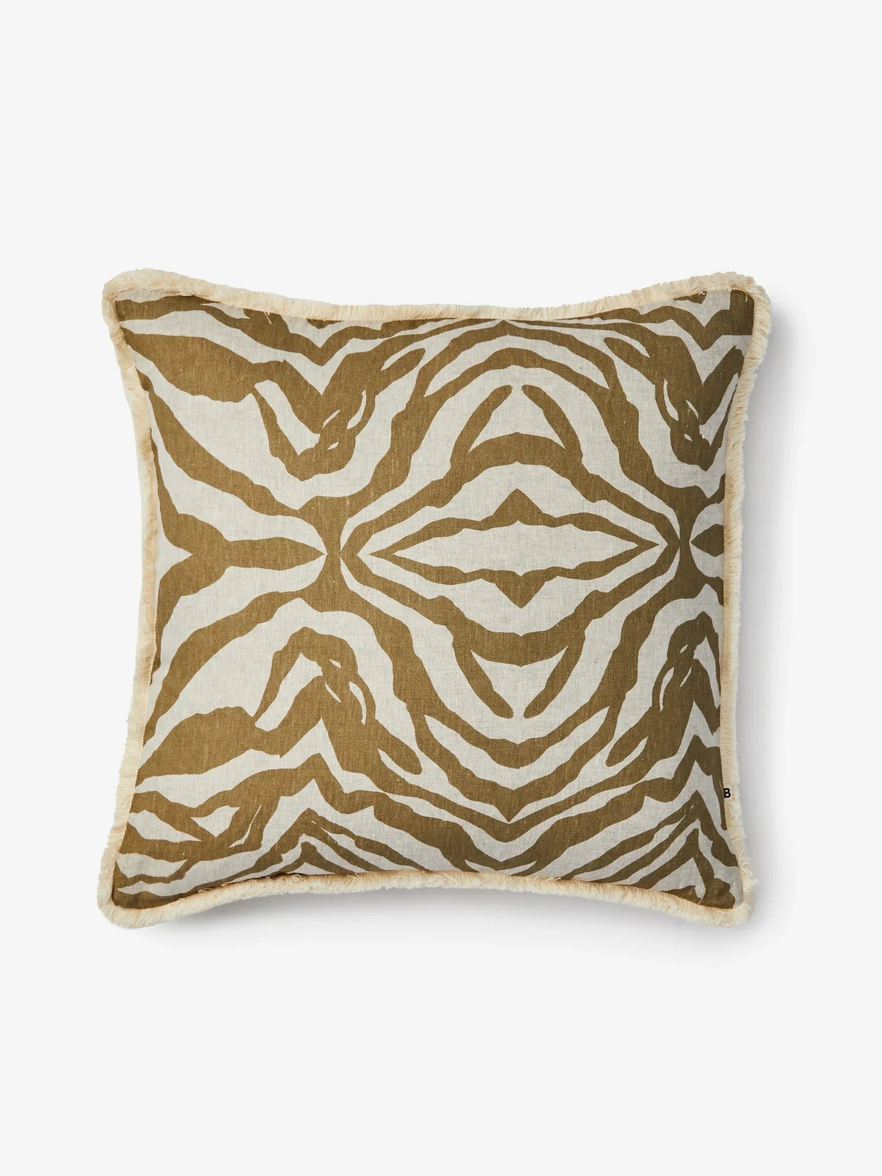 Zebra Olive Cushion