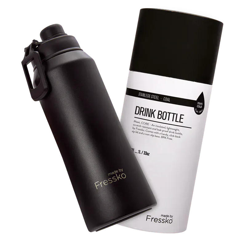 Core 1L Drink Bottle | Coal
