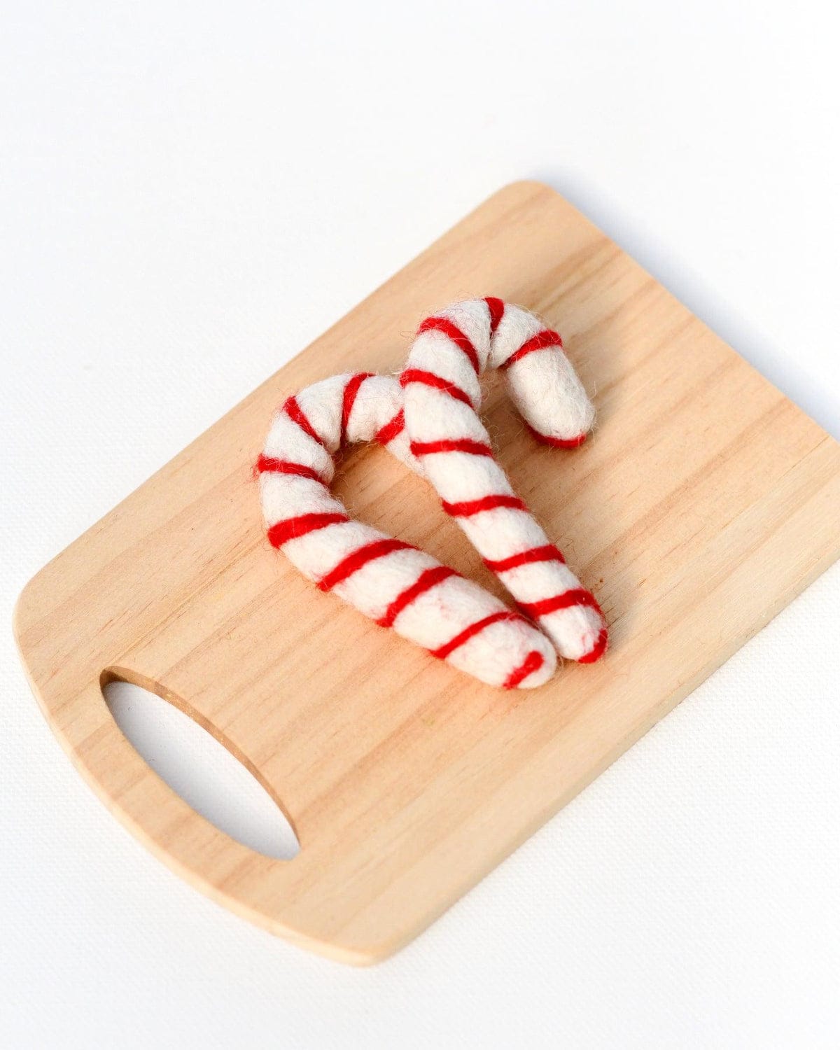 Felt White Candy Canes | Set of 2