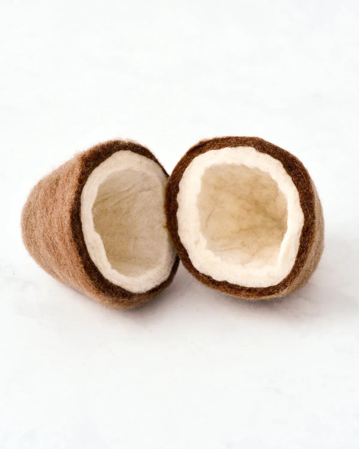 Felt Coconut | 2 Halves