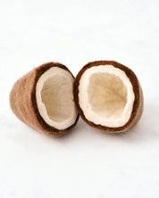 Felt Coconut | 2 Halves