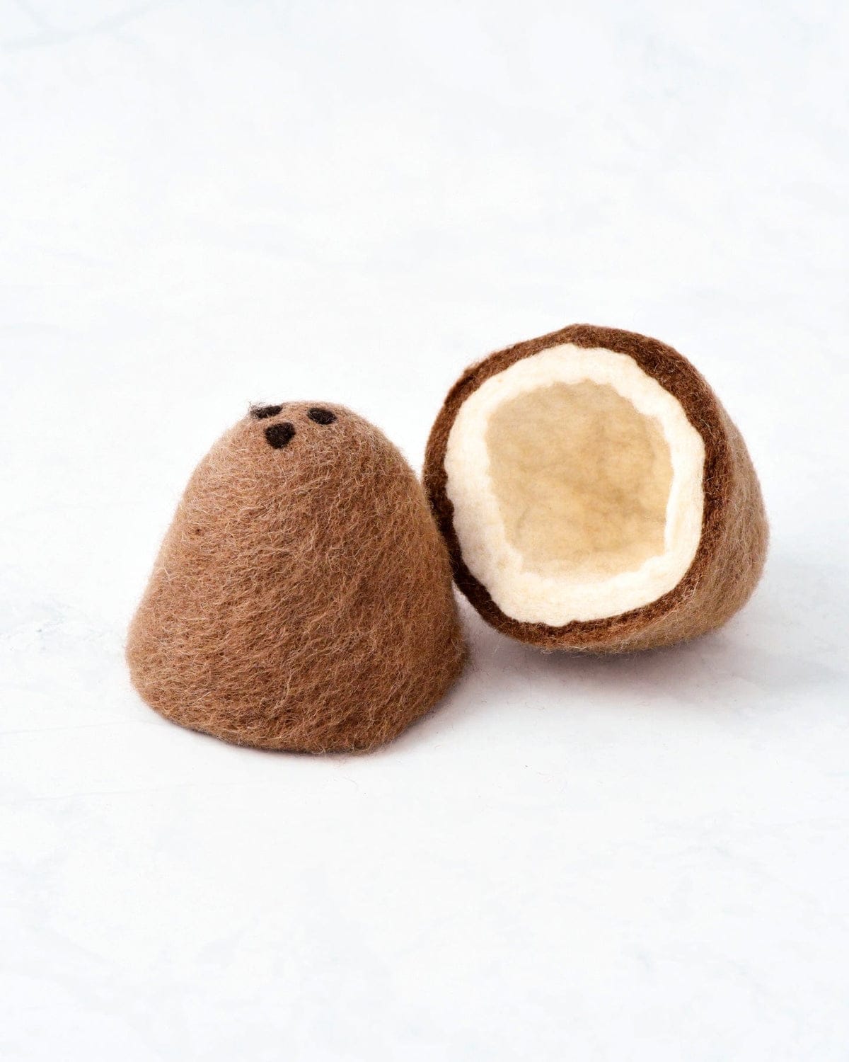 Felt Coconut | 2 Halves