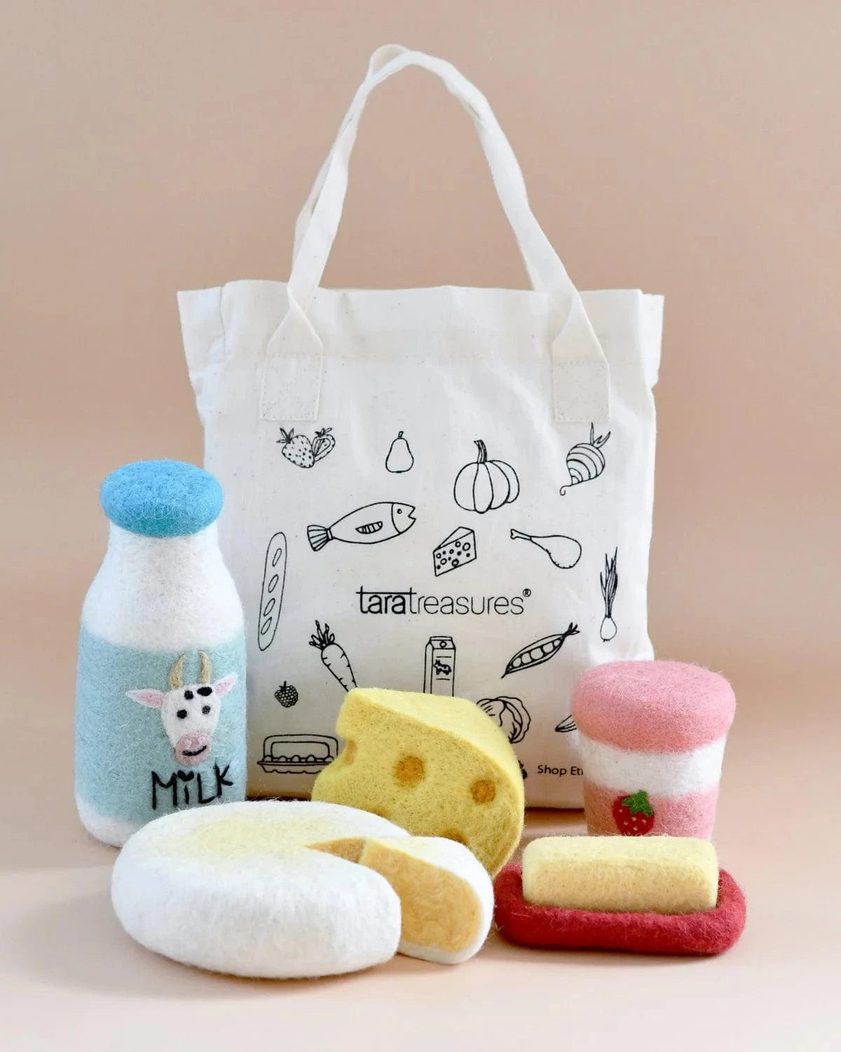 Felt Food Groups Play Food | Dairy