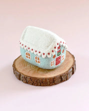Felt Blue Gingerbread House