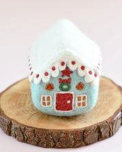 Felt Blue Gingerbread House