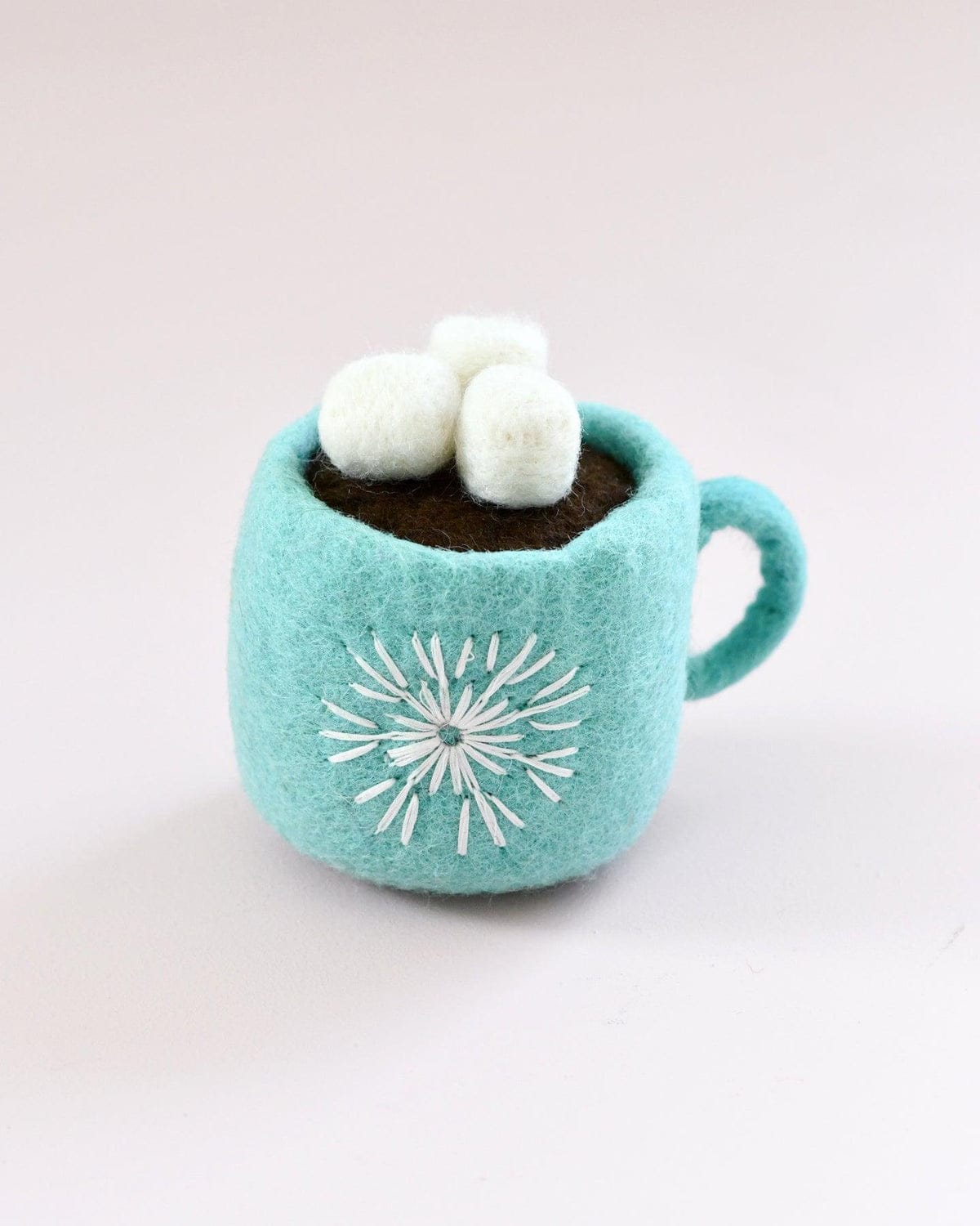 Felt Hot Chocolate Cacao with Marshmallows | Blue Cup