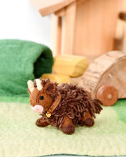 Felt Highland Cow Toy | Dark Brown