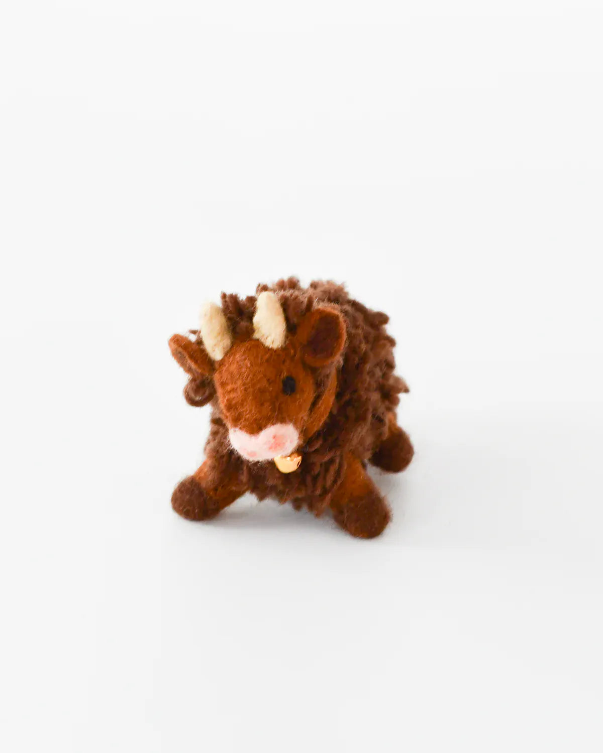 Felt Highland Cow Toy | Dark Brown