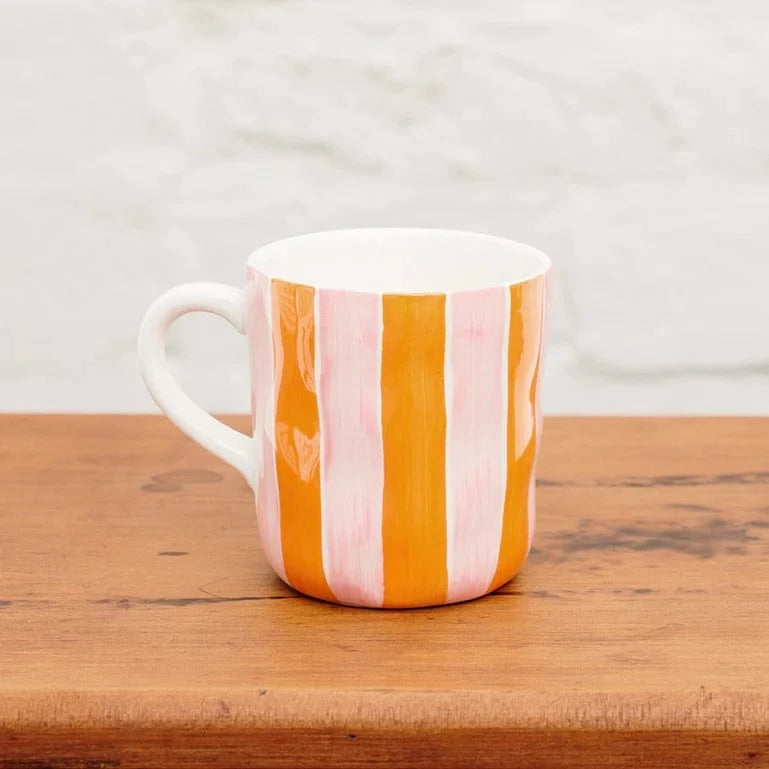 Mug | Pink + Orange Stripe