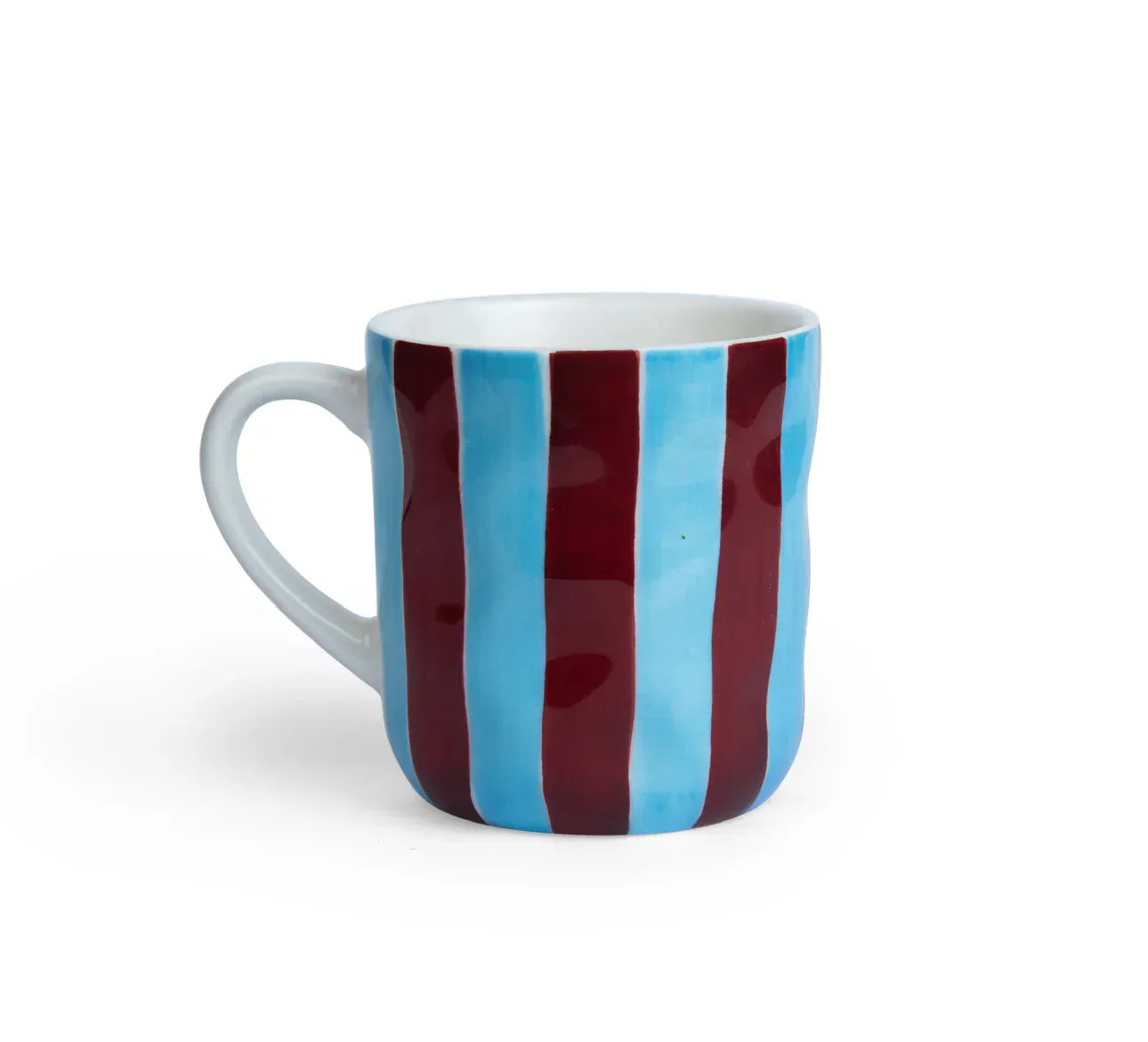 Mug | Cornflower Blue + Burgundy Stripe