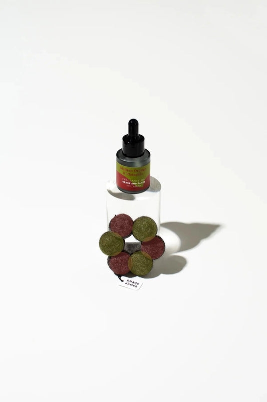 Bloom Collection - Orange & Pistachio Felt Air Freshener