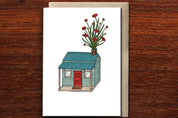 Housewarming Card | House with Flowers