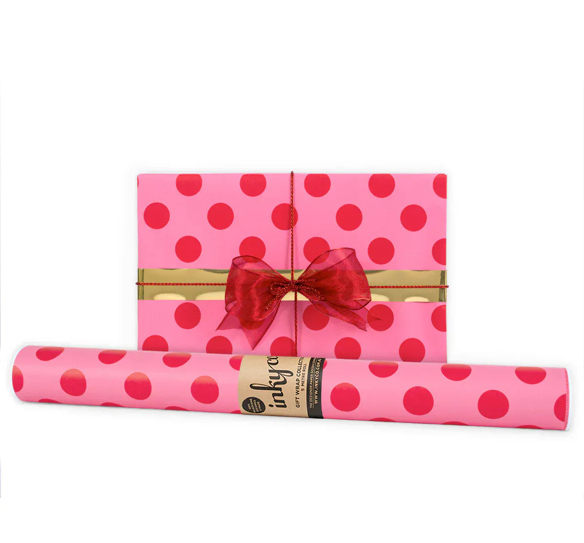 Gift Wrap | Large Dot Pink