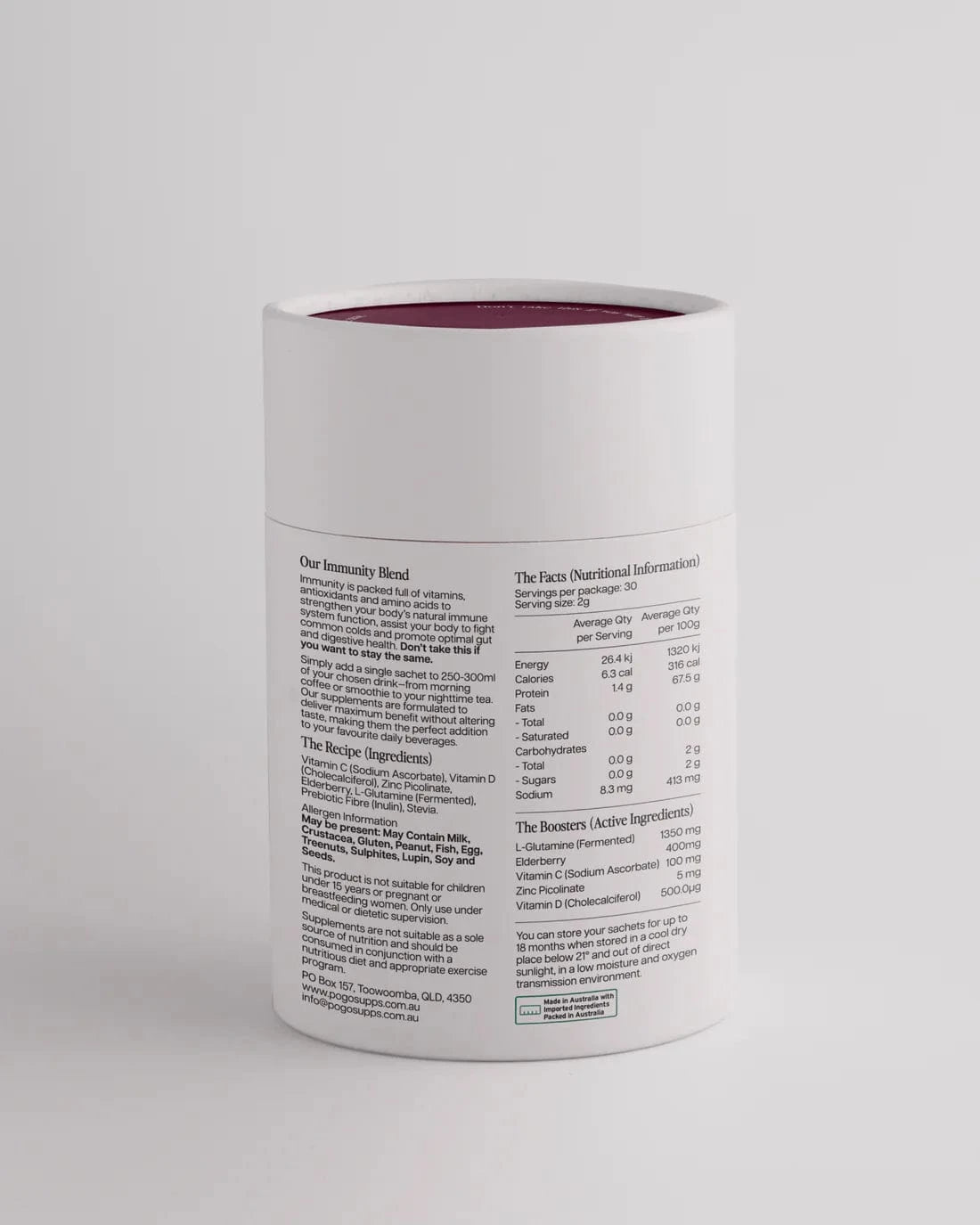 30 day cylinder | Immunity