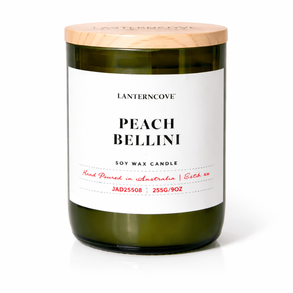 Jade 9oz Glass Candle | Peach Bellini