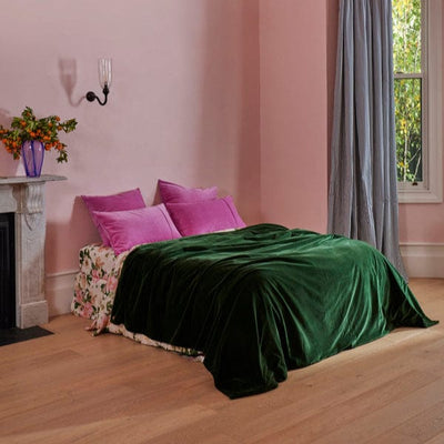 Kombu Green Velvet Quilt Cover King