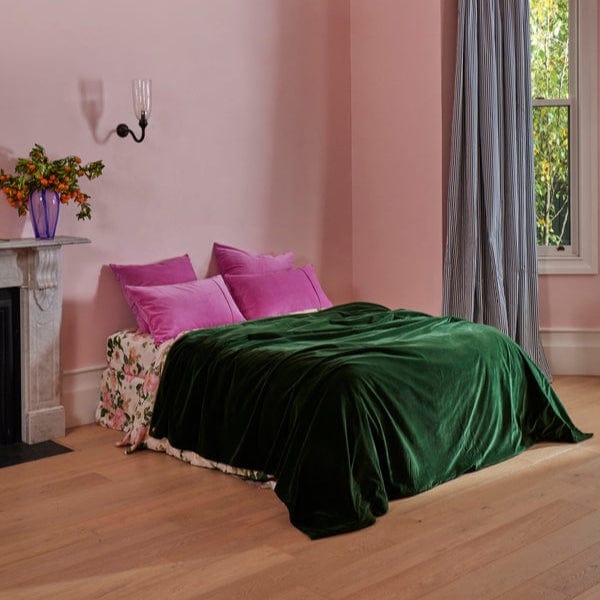Kombu Green Velvet Quilt Cover King
