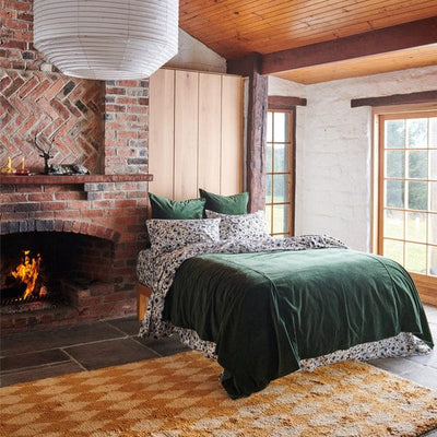 Kombu Green Velvet Quilt Cover King