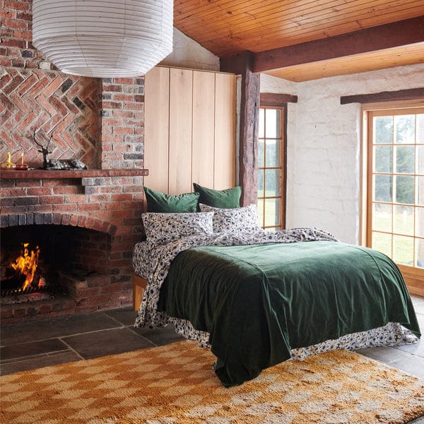 Kombu Green Velvet Quilt Cover King