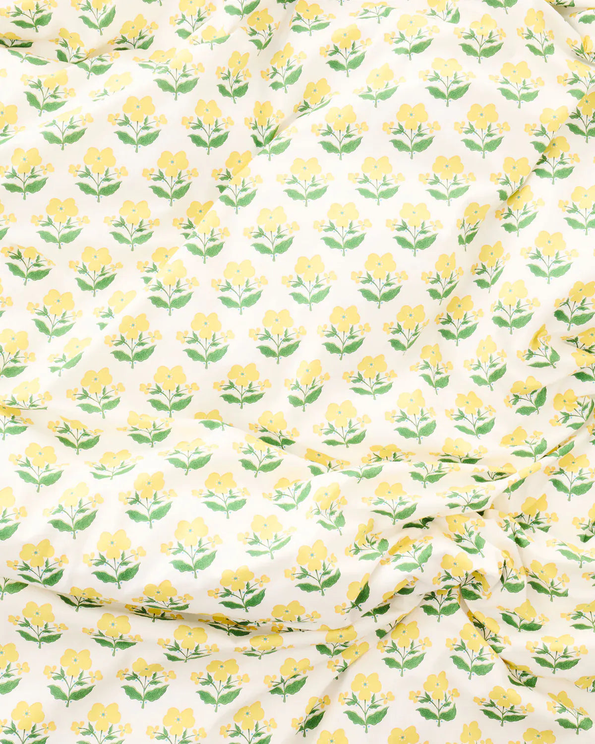 Kip&Co x Anna Spiro Indian Summer Yellow Organic Cotton Flat Sheet