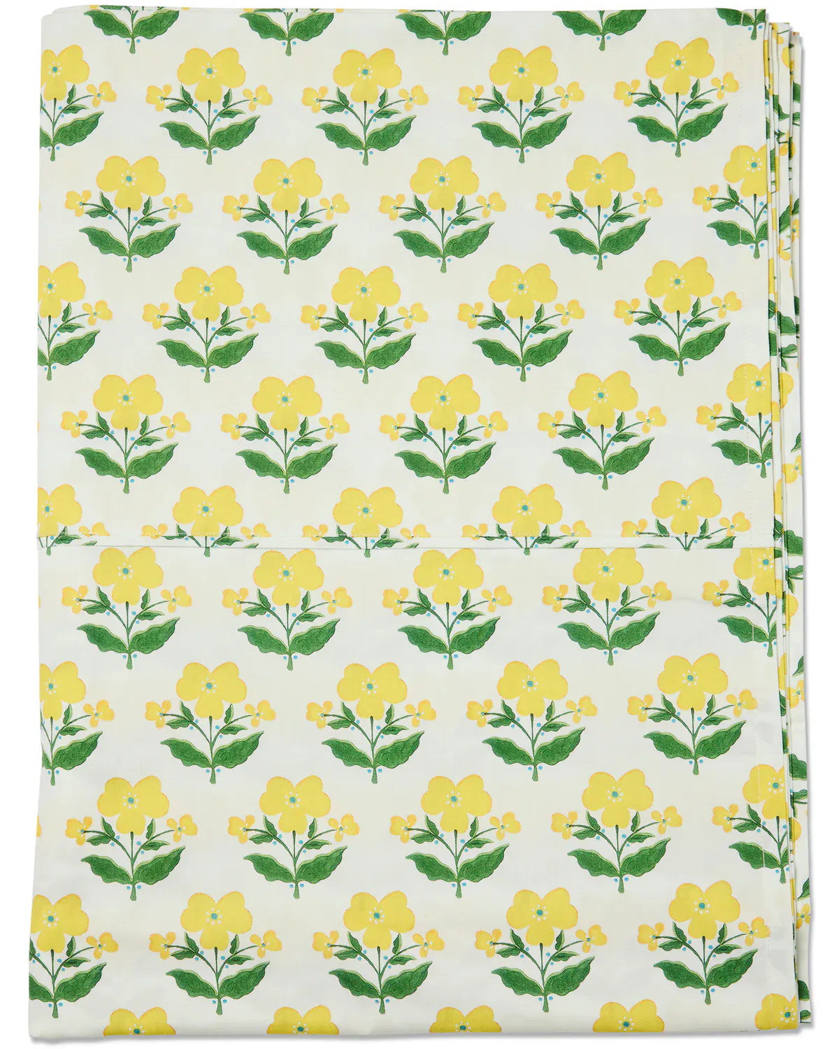 Kip&Co x Anna Spiro Indian Summer Yellow Organic Cotton Flat Sheet
