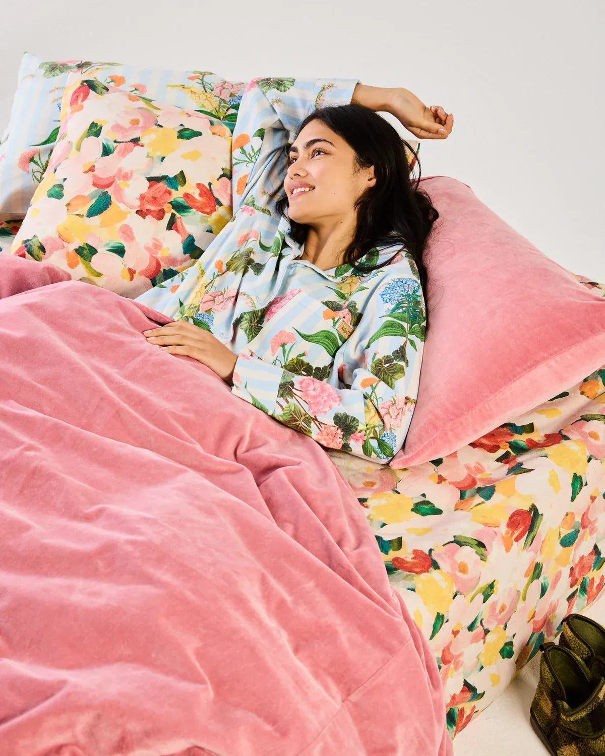 Flourish Flannelette Fitted Sheet | Queen