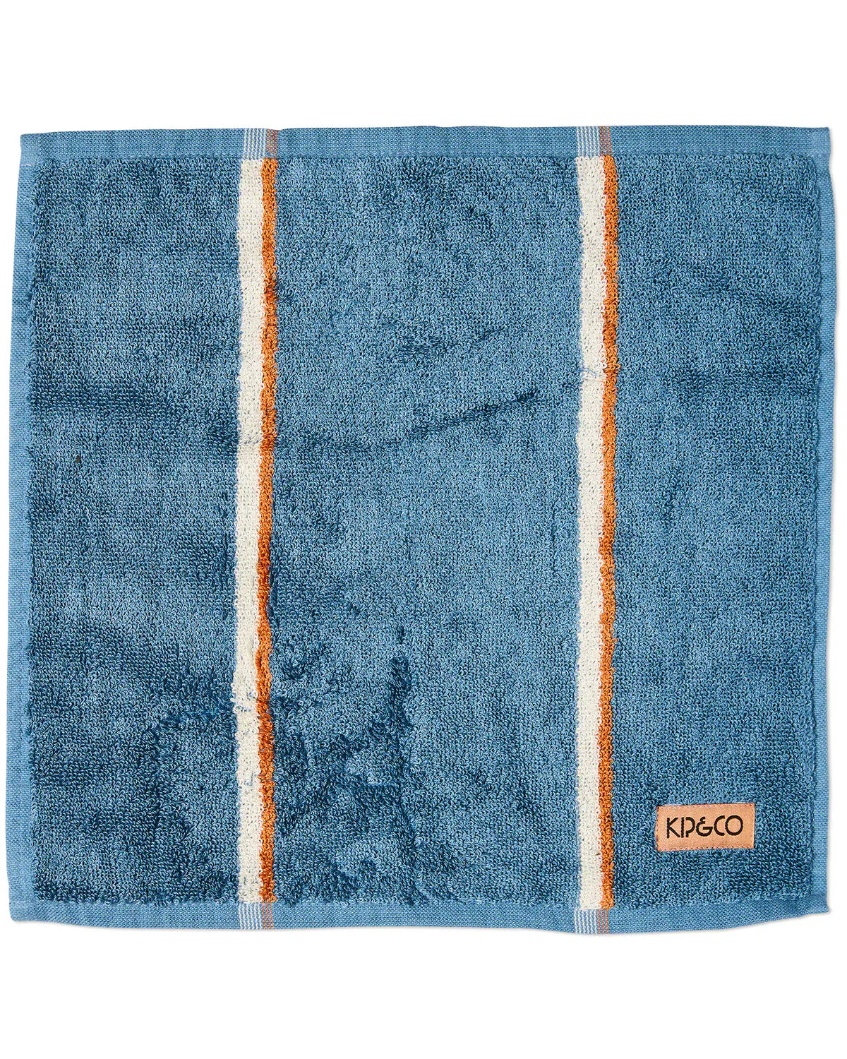 Blue Lagoon Stripe Bamboo Terry Face Washer