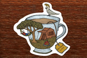 Camping Teacup Magnet