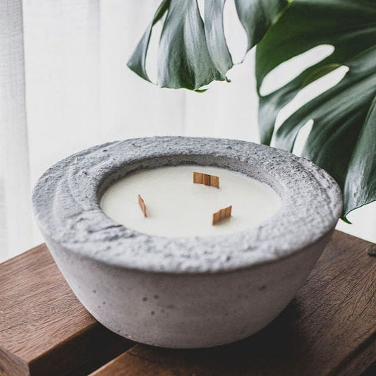 Concrete Candle M Grey
