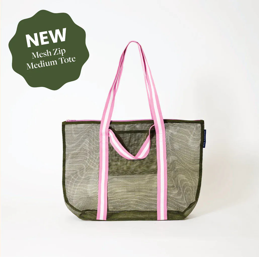 Mesh Oversized Tote | Khaki