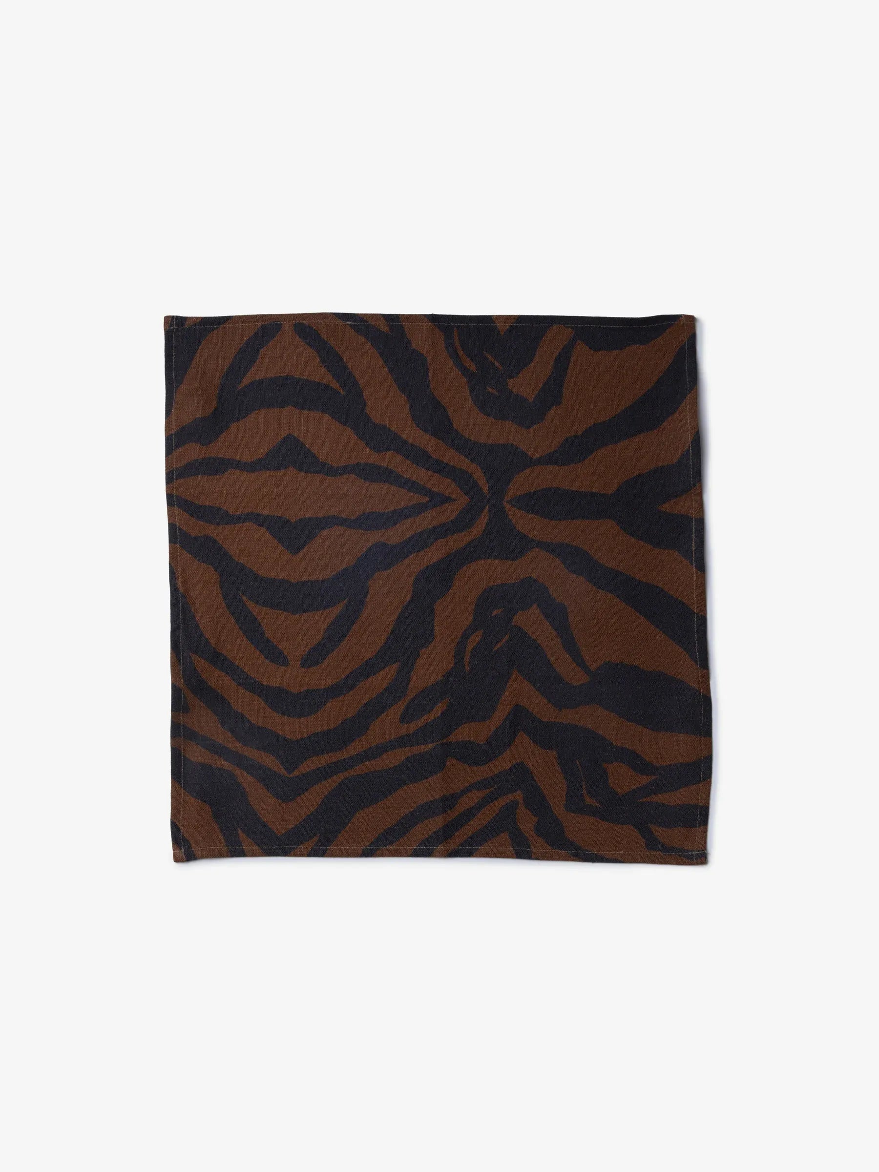 Zebra Chocolate Napkins | Set of 4