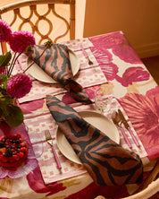 Zebra Chocolate Napkins | Set of 4