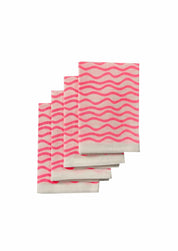 Wiggly Stripe Napkins | Off-White Linen
