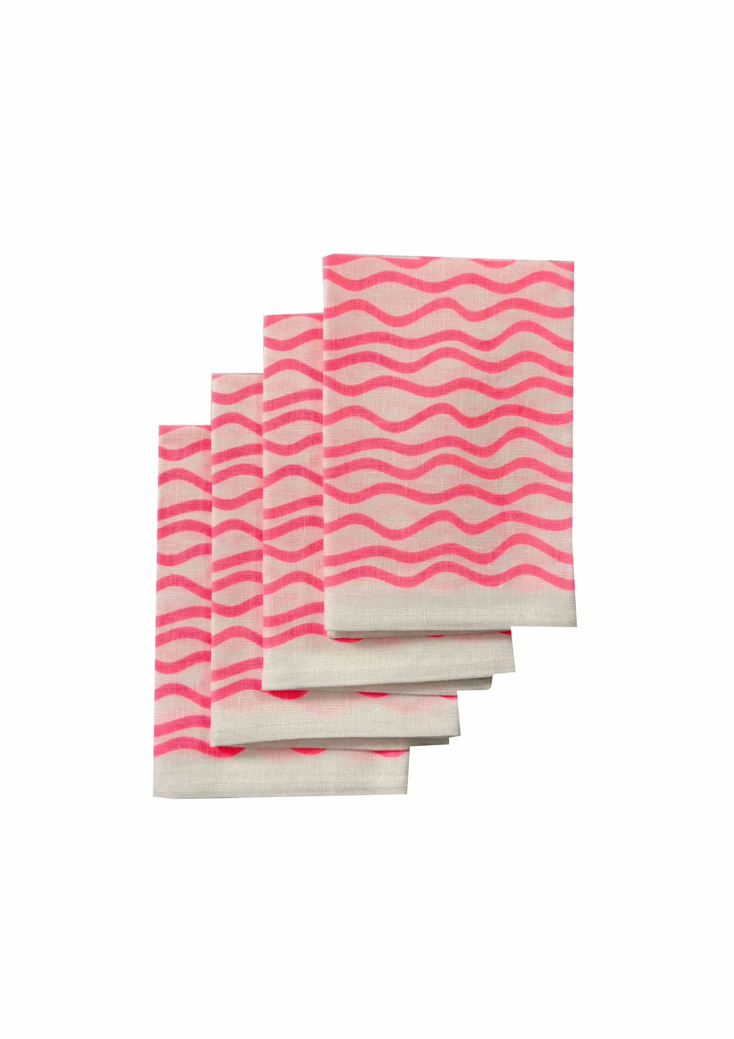 Wiggly Stripe Napkins | Off-White Linen