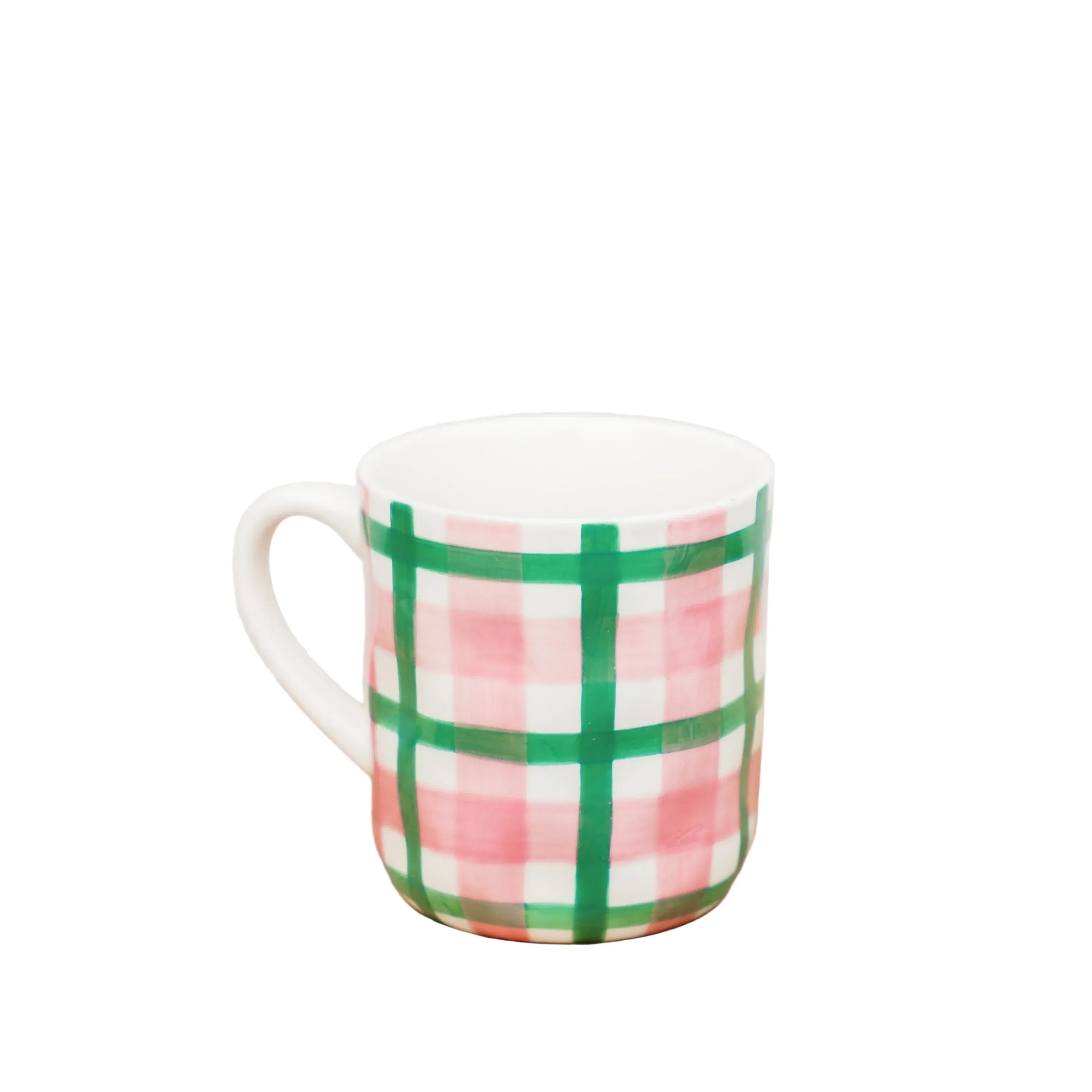 Mug | Pink + Green Gingham