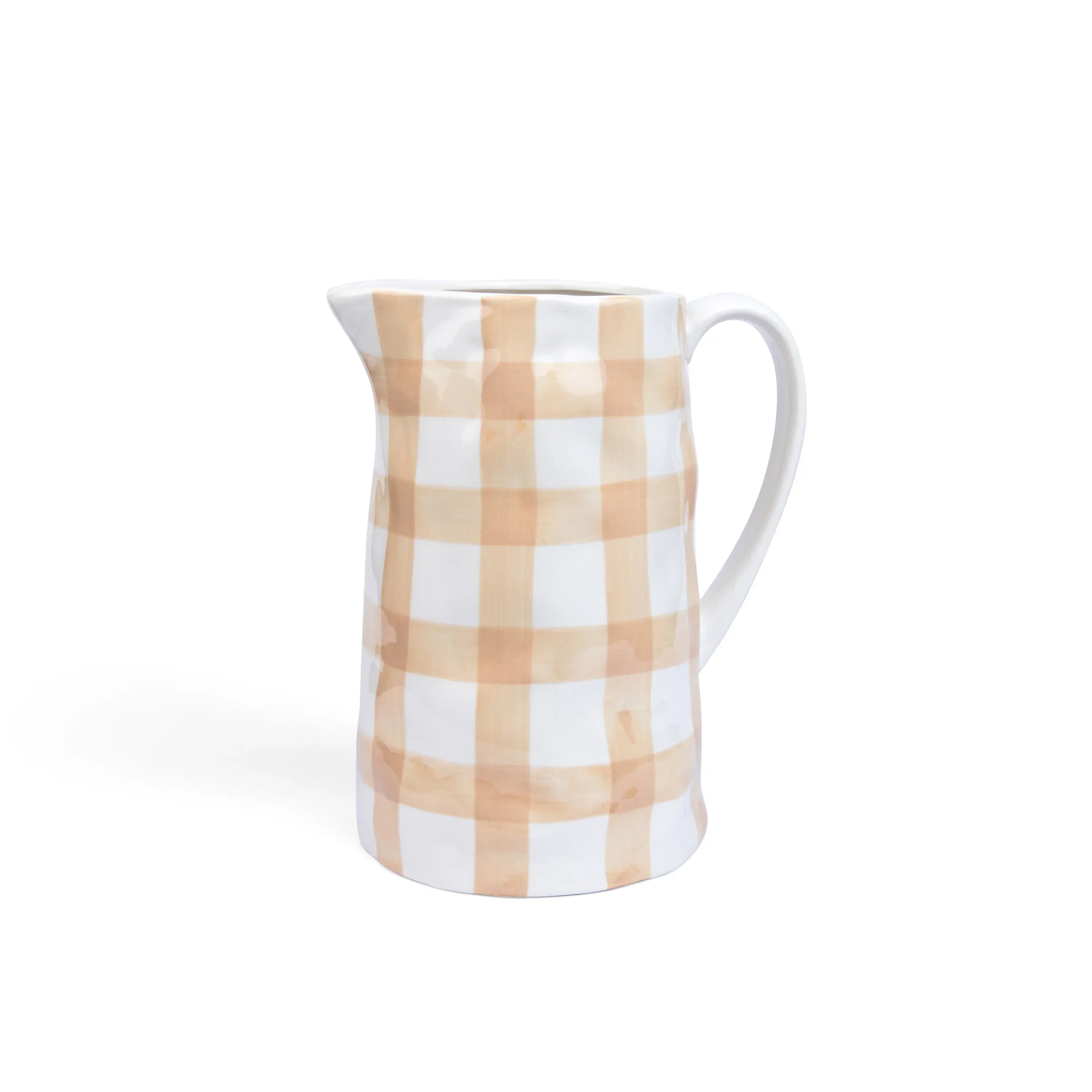 Medium Jug | Beige Gingham
