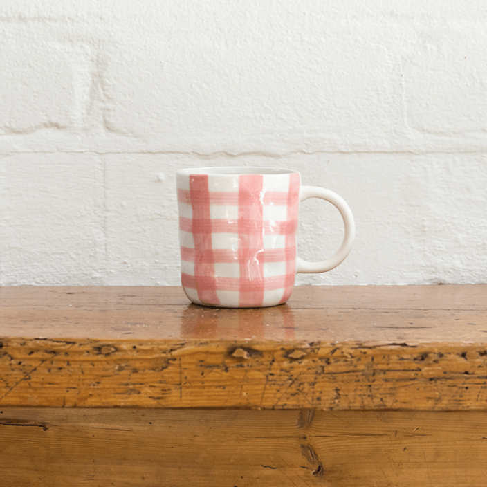 Mug - Pink Gingham