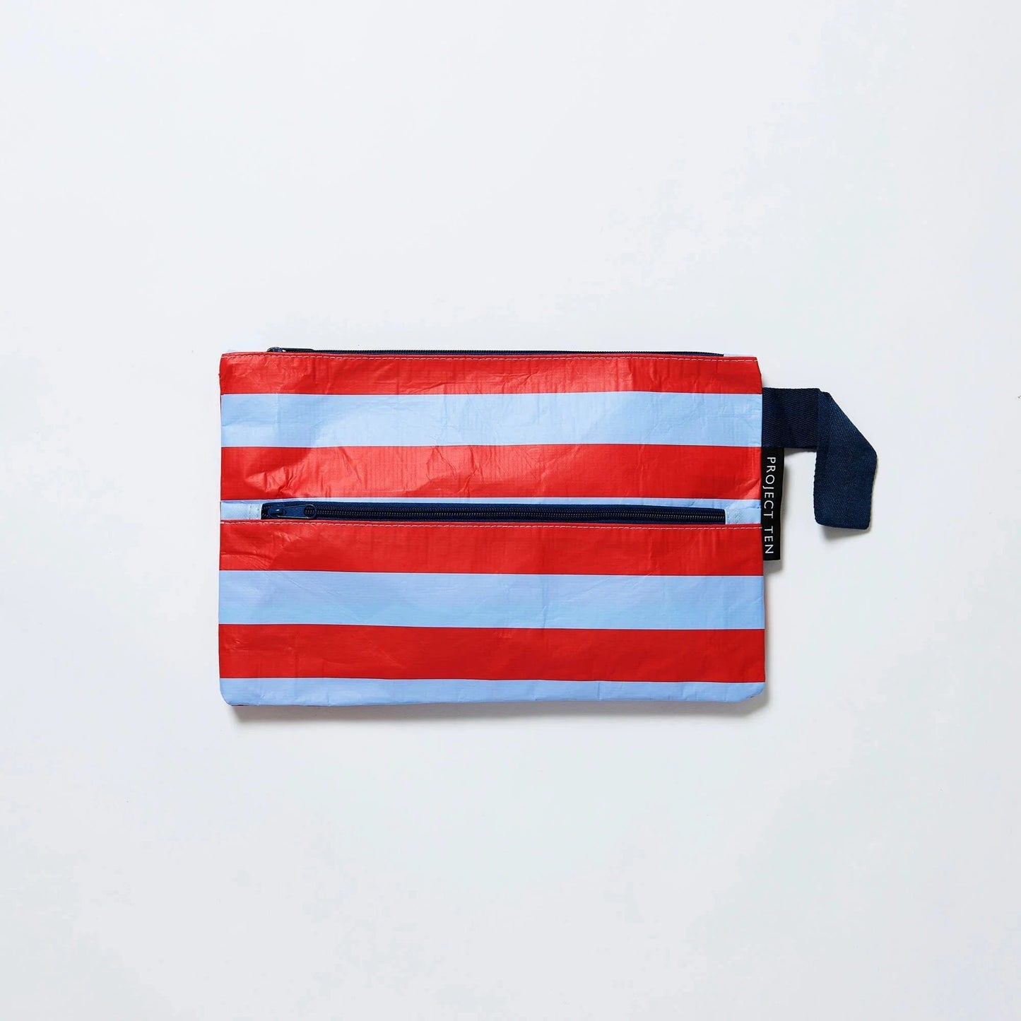 Red Blue Stripe Pencil Case
