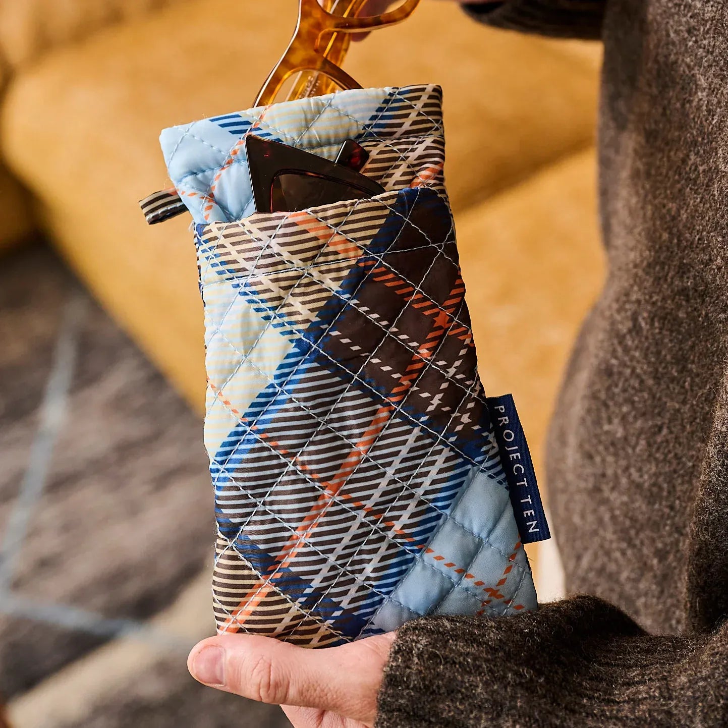 Double Glasses Case | Country Plaid