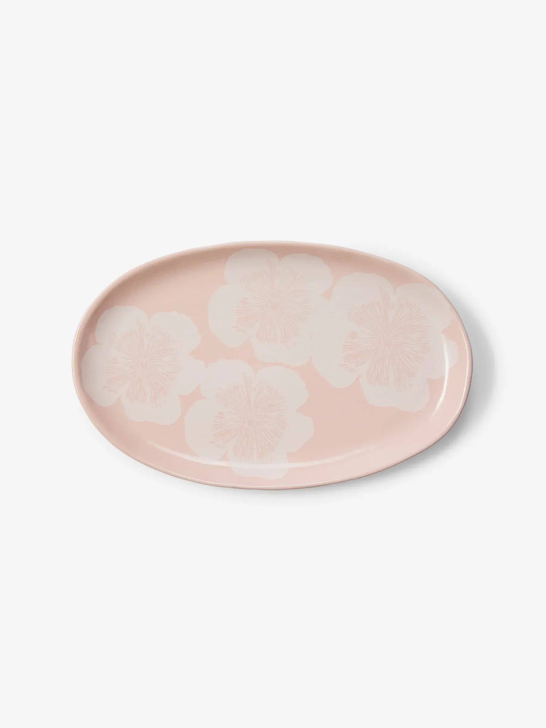 Jardin Pink Oval Plate