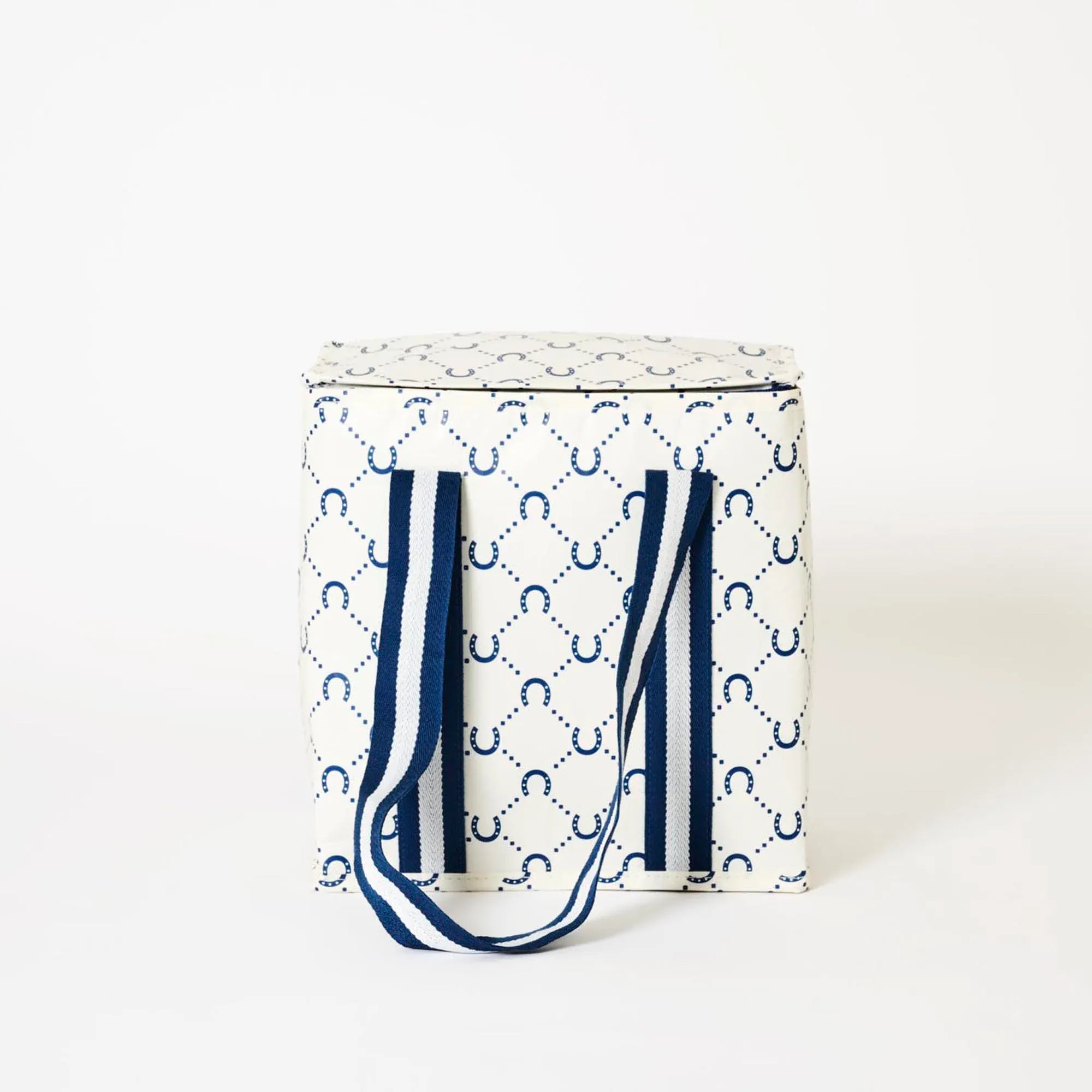 Medium Insulated Tote | Navy Horseshoe