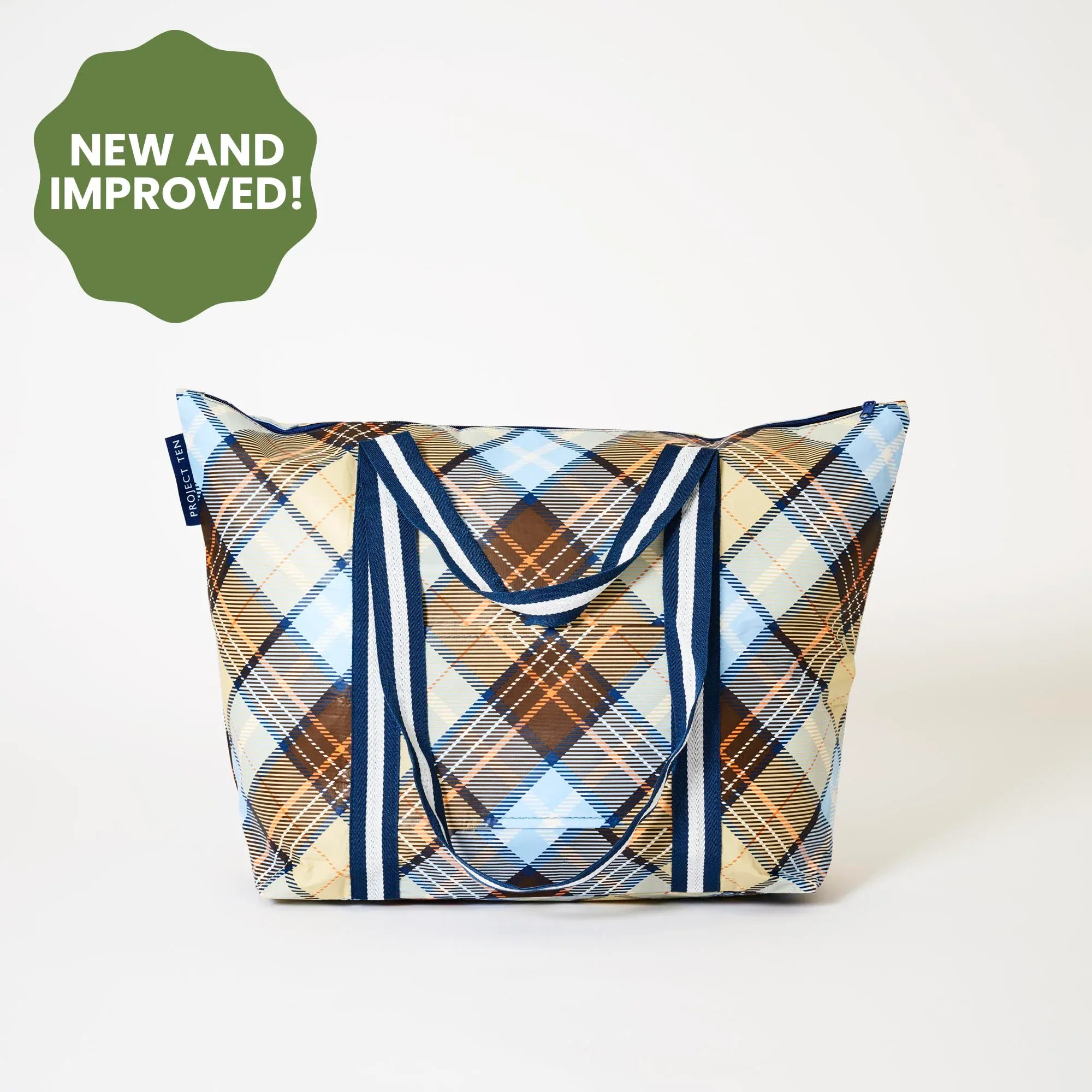 Zip Medium Tote | Country Plaid