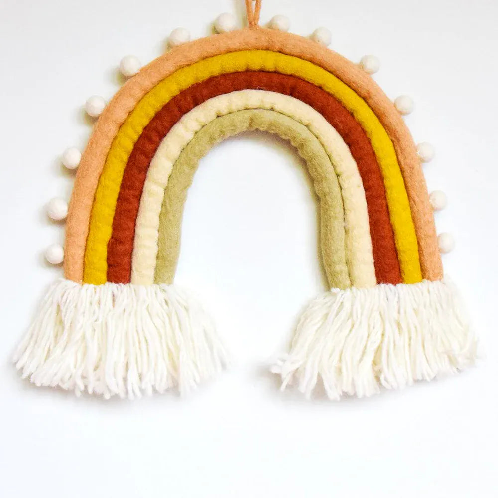 Rainbow Hanging with Pompoms | Desert