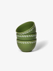 Vines Green Small Bowl | Set of 3